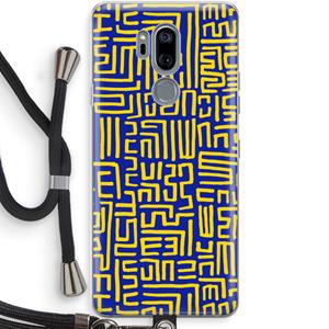 CaseCompany Majorelle Blue Print: LG G7 Thinq Transparant Hoesje met koord