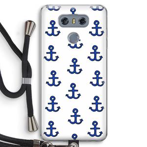 CaseCompany Ankers: LG G6 Transparant Hoesje met koord