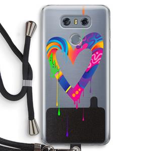 CaseCompany Melts My Heart: LG G6 Transparant Hoesje met koord