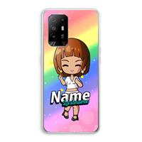 CaseCompany Chibi Maker vrouw: Oppo A94 5G Transparant Hoesje