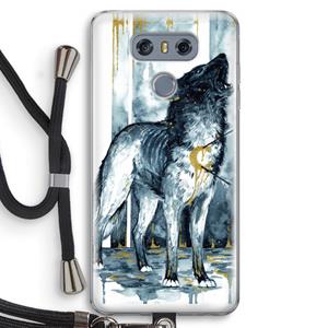 CaseCompany Bleeding Soul: LG G6 Transparant Hoesje met koord