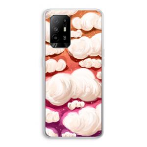 CaseCompany Katoen Wolken: Oppo A94 5G Transparant Hoesje