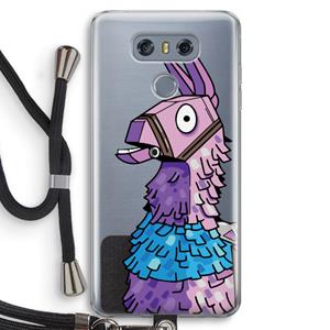 CaseCompany Lama: LG G6 Transparant Hoesje met koord