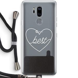 CaseCompany Best heart pastel: LG G7 Thinq Transparant Hoesje met koord