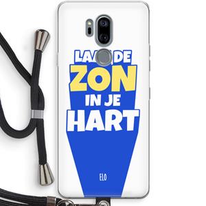 CaseCompany Laat de zon in je hart: LG G7 Thinq Transparant Hoesje met koord