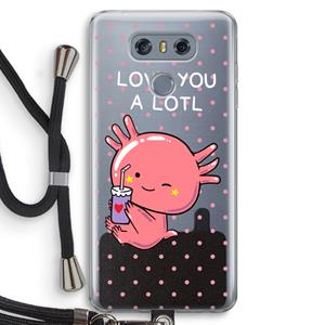CaseCompany Love You A Lotl: LG G6 Transparant Hoesje met koord