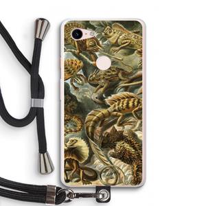 CaseCompany Haeckel Lacertilia: Pixel 3 XL Transparant Hoesje met koord