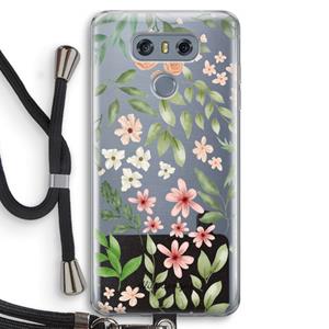 CaseCompany Botanical sweet flower heaven: LG G6 Transparant Hoesje met koord