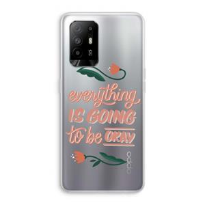 CaseCompany Optimistic flower girl: Oppo A94 5G Transparant Hoesje