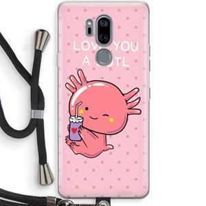 CaseCompany Love You A Lotl: LG G7 Thinq Transparant Hoesje met koord