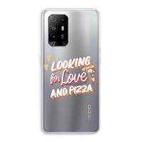 CaseCompany Pizza is the answer: Oppo A94 5G Transparant Hoesje