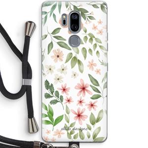 CaseCompany Botanical sweet flower heaven: LG G7 Thinq Transparant Hoesje met koord