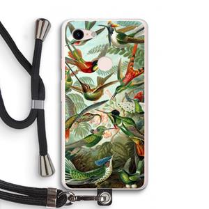 CaseCompany Haeckel Trochilidae: Pixel 3 XL Transparant Hoesje met koord
