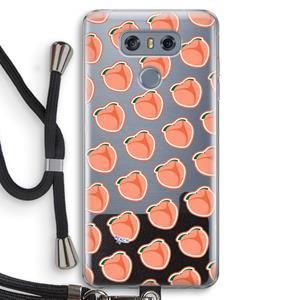 CaseCompany Just peachy: LG G6 Transparant Hoesje met koord