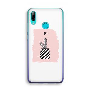 CaseCompany Zwart-wit cactus: Huawei P Smart (2019) Transparant Hoesje