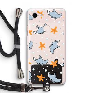 CaseCompany Manta: Pixel 3 XL Transparant Hoesje met koord