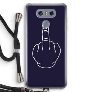 CaseCompany F**k U: LG G6 Transparant Hoesje met koord