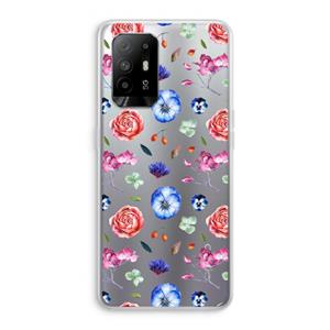 CaseCompany Bloemetjes: Oppo A94 5G Transparant Hoesje