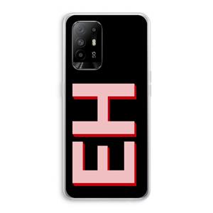 CaseCompany Monogram: Oppo A94 5G Transparant Hoesje