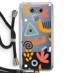 CaseCompany Abstract: LG G6 Transparant Hoesje met koord