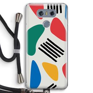 CaseCompany Illustratieve pop 1: LG G6 Transparant Hoesje met koord