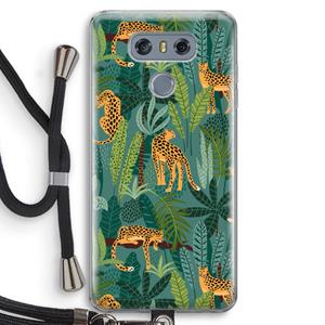 CaseCompany Luipaard 2: LG G6 Transparant Hoesje met koord