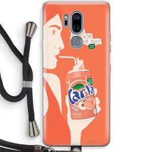 CaseCompany Peach please!: LG G7 Thinq Transparant Hoesje met koord