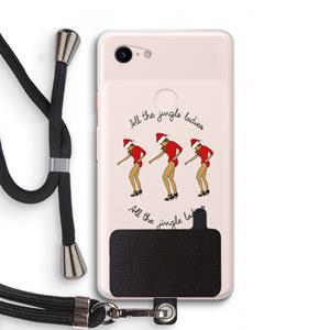 CaseCompany Jingle Ladies: Pixel 3 XL Transparant Hoesje met koord