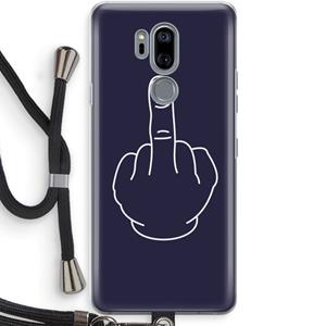 CaseCompany F**k U: LG G7 Thinq Transparant Hoesje met koord