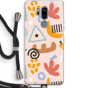 CaseCompany Abstract: LG G7 Thinq Transparant Hoesje met koord