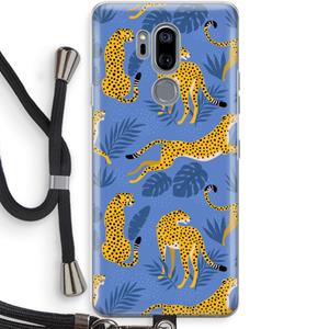CaseCompany Luipaard: LG G7 Thinq Transparant Hoesje met koord