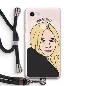 CaseCompany Ashley: Pixel 3 XL Transparant Hoesje met koord