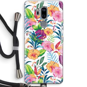 CaseCompany Tropisch 2: LG G7 Thinq Transparant Hoesje met koord