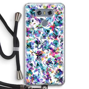 CaseCompany Hibiscus Flowers: LG G6 Transparant Hoesje met koord