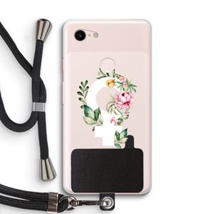 CaseCompany Venus: Pixel 3 XL Transparant Hoesje met koord