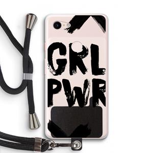CaseCompany Girl Power #2: Pixel 3 XL Transparant Hoesje met koord