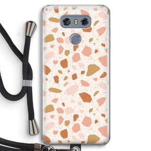 CaseCompany Terrazzo N°18: LG G6 Transparant Hoesje met koord