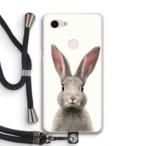CaseCompany Daisy: Pixel 3 XL Transparant Hoesje met koord