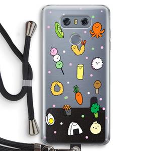 CaseCompany Happy bento friends: LG G6 Transparant Hoesje met koord