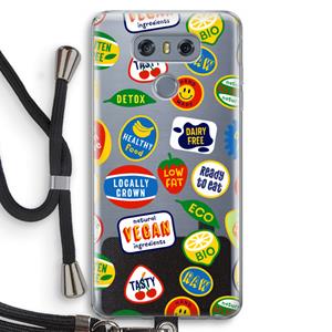 CaseCompany Fruitsticker: LG G6 Transparant Hoesje met koord