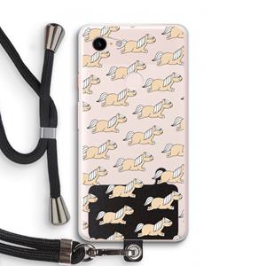 CaseCompany Ponys: Pixel 3 XL Transparant Hoesje met koord