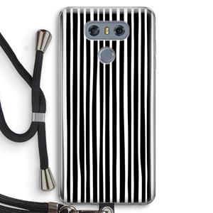CaseCompany Stripes: LG G6 Transparant Hoesje met koord