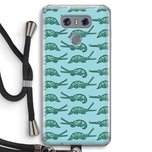 CaseCompany Kroko: LG G6 Transparant Hoesje met koord