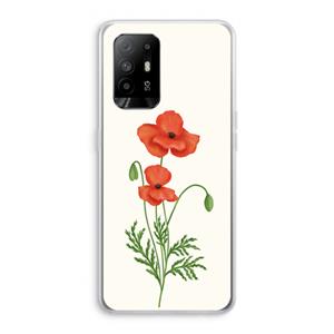 CaseCompany Red poppy: Oppo A94 5G Transparant Hoesje