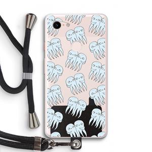 CaseCompany Octopussen: Pixel 3 XL Transparant Hoesje met koord