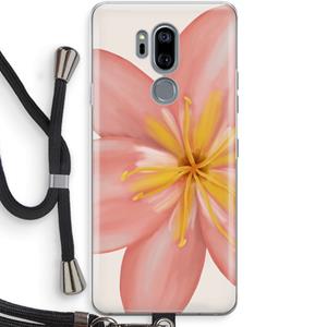 CaseCompany Pink Ellila Flower: LG G7 Thinq Transparant Hoesje met koord