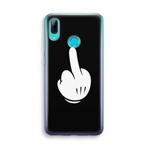 CaseCompany Middle finger black: Huawei P Smart (2019) Transparant Hoesje