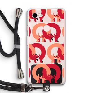 CaseCompany Dogs: Pixel 3 XL Transparant Hoesje met koord