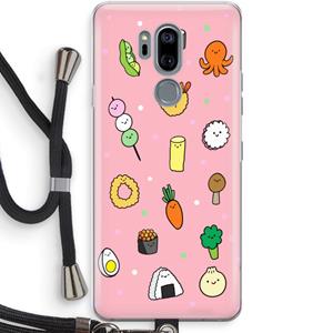 CaseCompany Happy bento friends: LG G7 Thinq Transparant Hoesje met koord