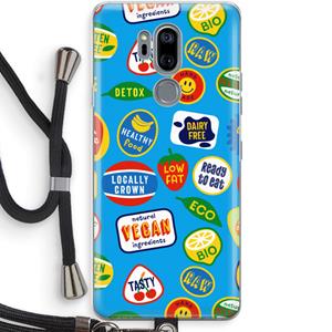CaseCompany Fruitsticker: LG G7 Thinq Transparant Hoesje met koord